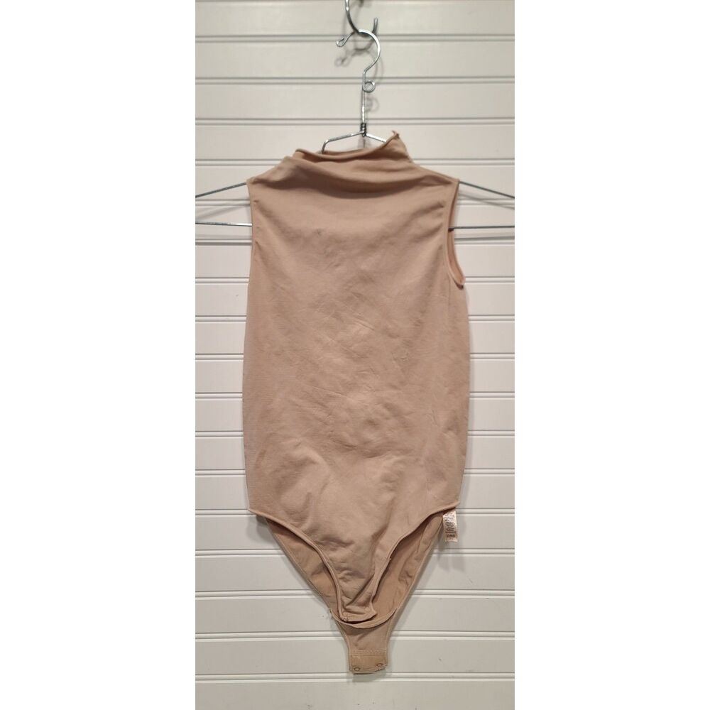 Skims Beige Sleeveless Mock-Neck Bodysuit Size S/M NWOT